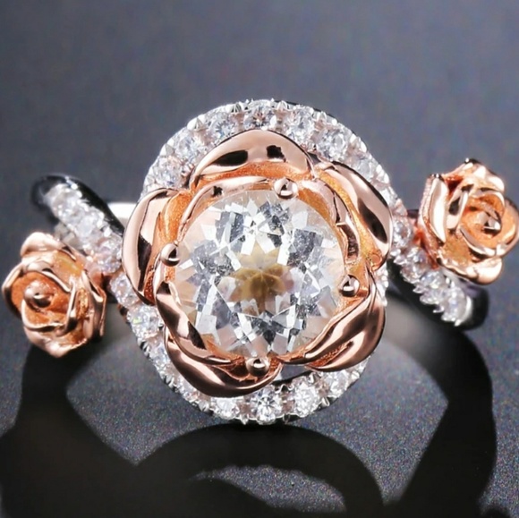 NWOT Rose 1 Karat Topaz Ring Size 7 - Picture 4 of 8